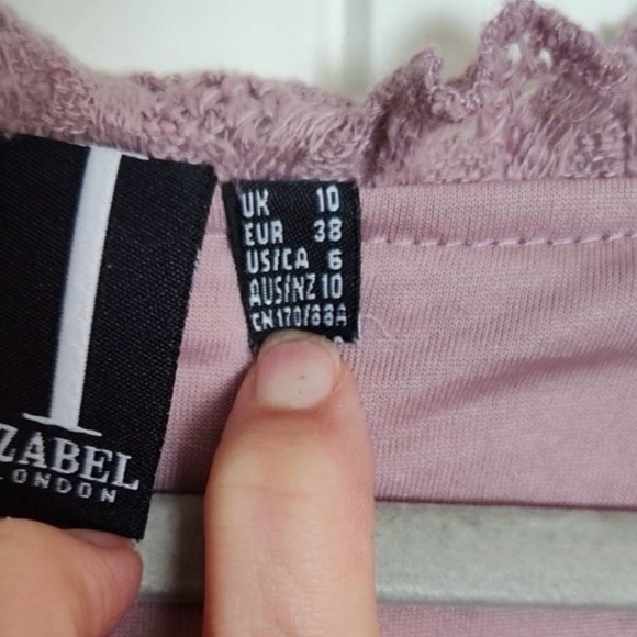 Beautiful Izabel London Tunic Sweater with Lace Underlay sz 6 (M) - Picture 5 of 5